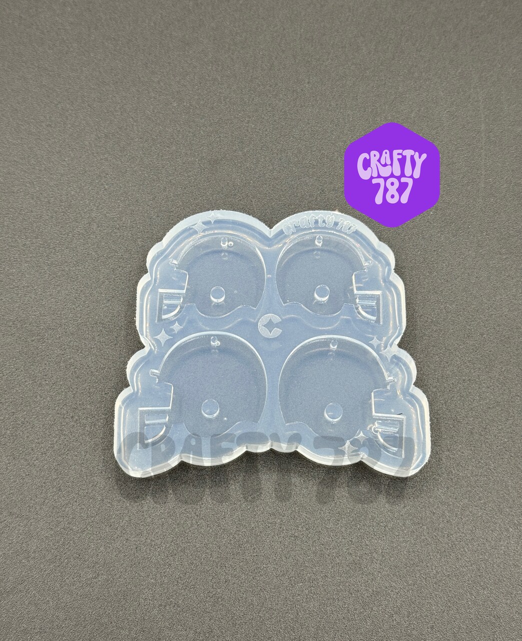 Football Helmet Dangle Earring Silicone Mold, Resin Mold (B15)